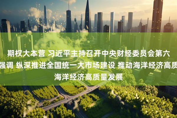 期权大本营 习近平主持召开中央财经委员会第六次会议强调 纵深推进全国统一大市场建设 推动海洋经济高质量发展